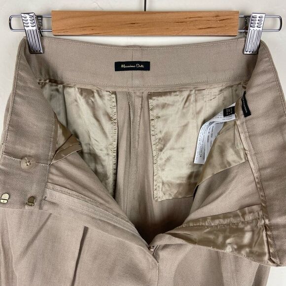 Massimo Dutti Wide-Leg Trousers - Tan - Picture 8 of 8